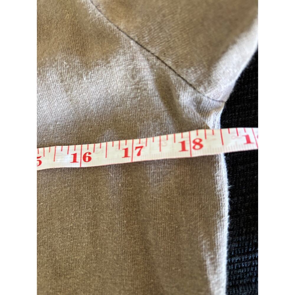 VTG 90s Cotton Canvas Button Up Maxi StonewshTaupe Empire 6Panel Flare Utility - Picture 8 of 8